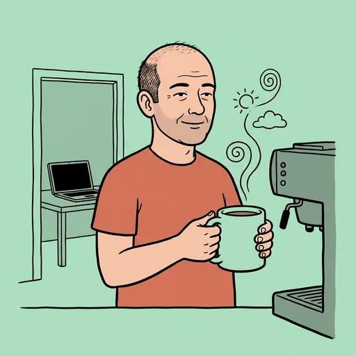 Coffee break card art