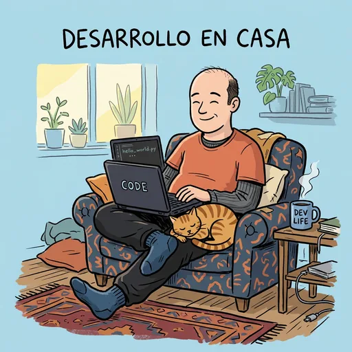 Work from home card art
