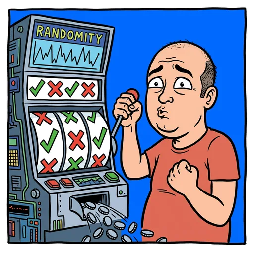 Flaky test suite card art