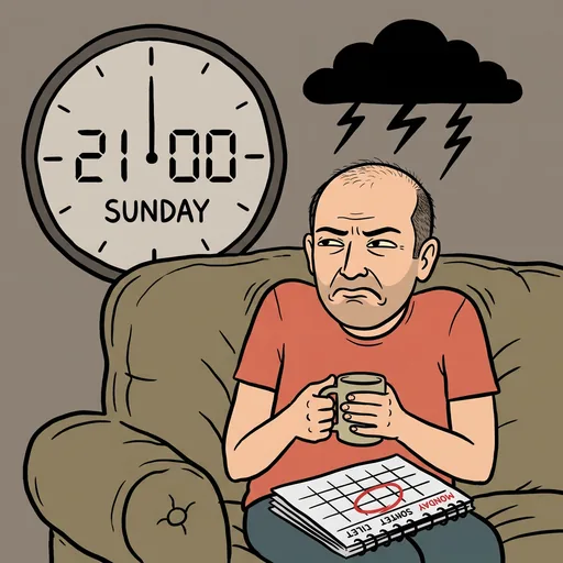Sunday scaries card art
